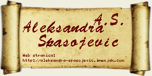 Aleksandra Spasojević vizit kartica